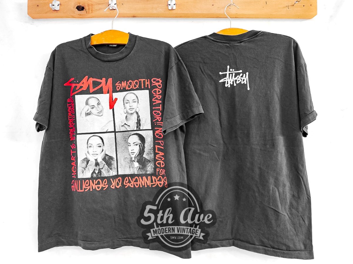 Sade X Stüssy "Smooth Operator" - Vintage Reprint Band T-Shirt - Vintage Band Shirts