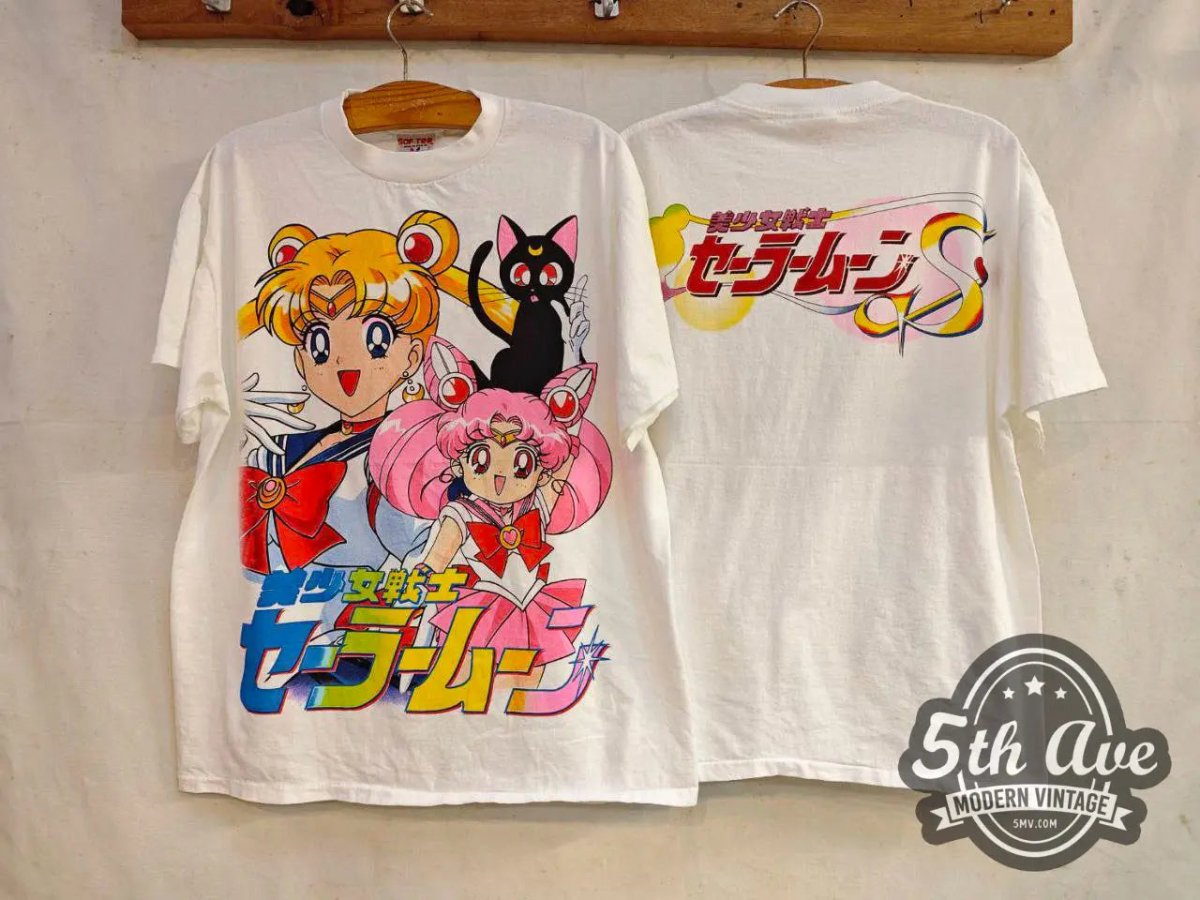 Sailor Moon and Sailor Chibi Moon Chibiusa - New Vintage Anime T shirt - Vintage Band Shirts