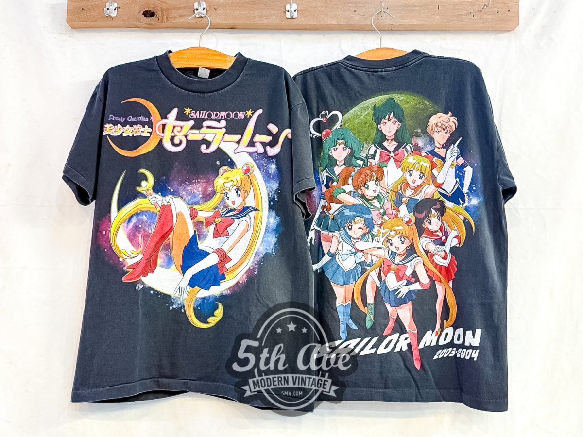 Sailor Moon and The Sailor Guardians - Vintage Reprint Anime T-Shirt - Vintage Band Shirts