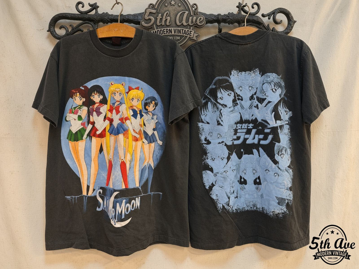 Sailor Moon vintage anime t-shirt front and back on rack