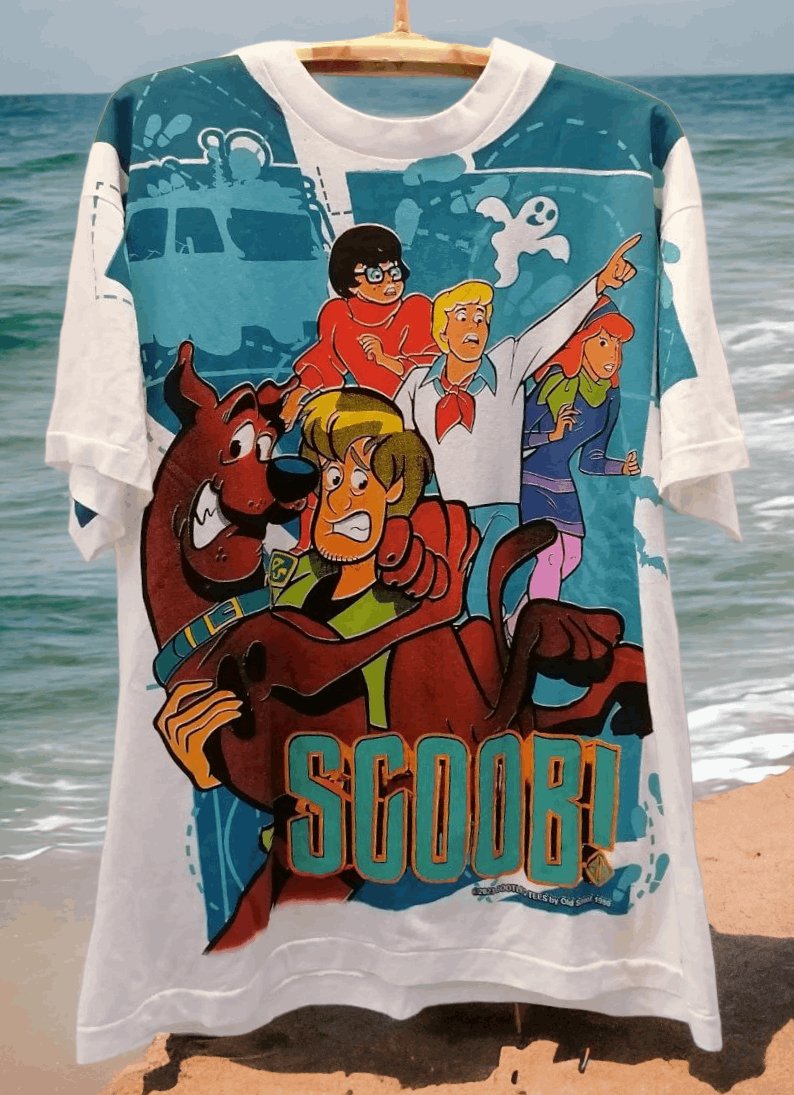 Scoob! All over print Scooby Doo T shirt - Vintage Band Shirts