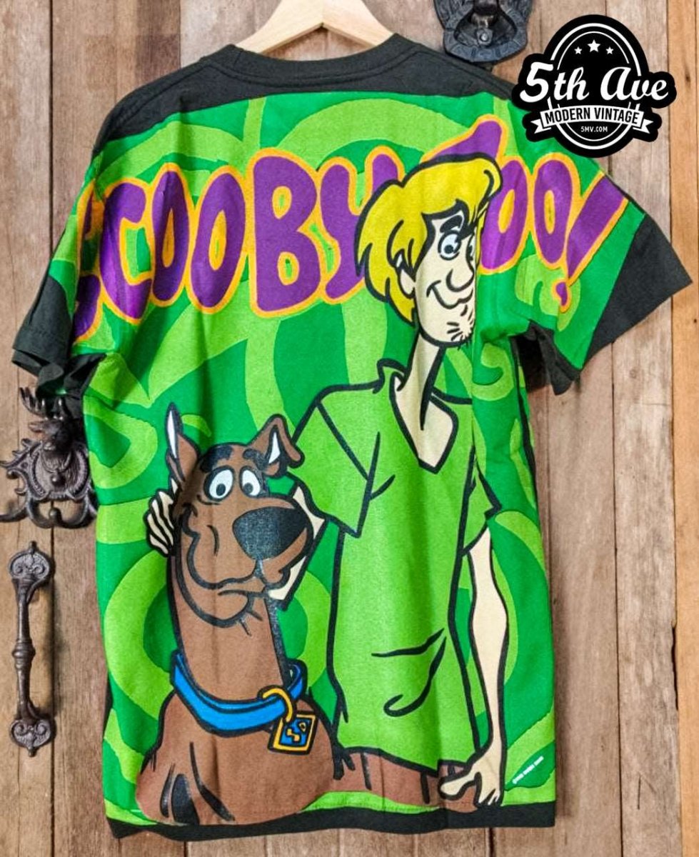 Scooby-Doo - AOP all over print New Vintage Animation T shirt - Vintage Band Shirts