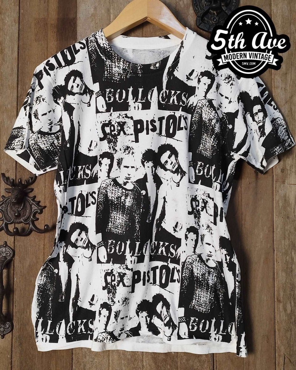 Sex Pistols Bollocks - AOP all over print New Vintage Band T shirt - Vintage Band Shirts