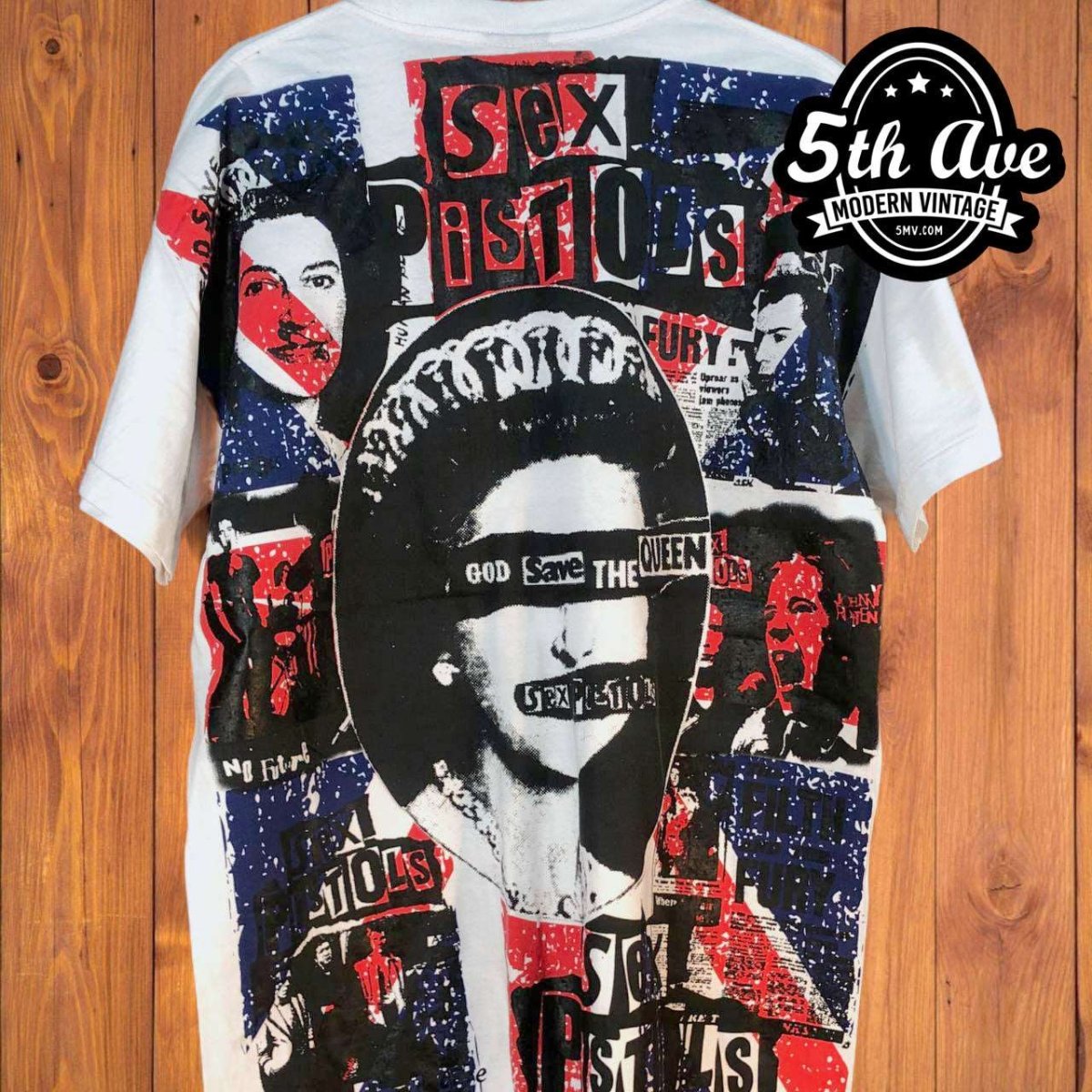 Sex Pistols God Save the Queen - AOP all over print New Vintage Band T shirt - Vintage Band Shirts