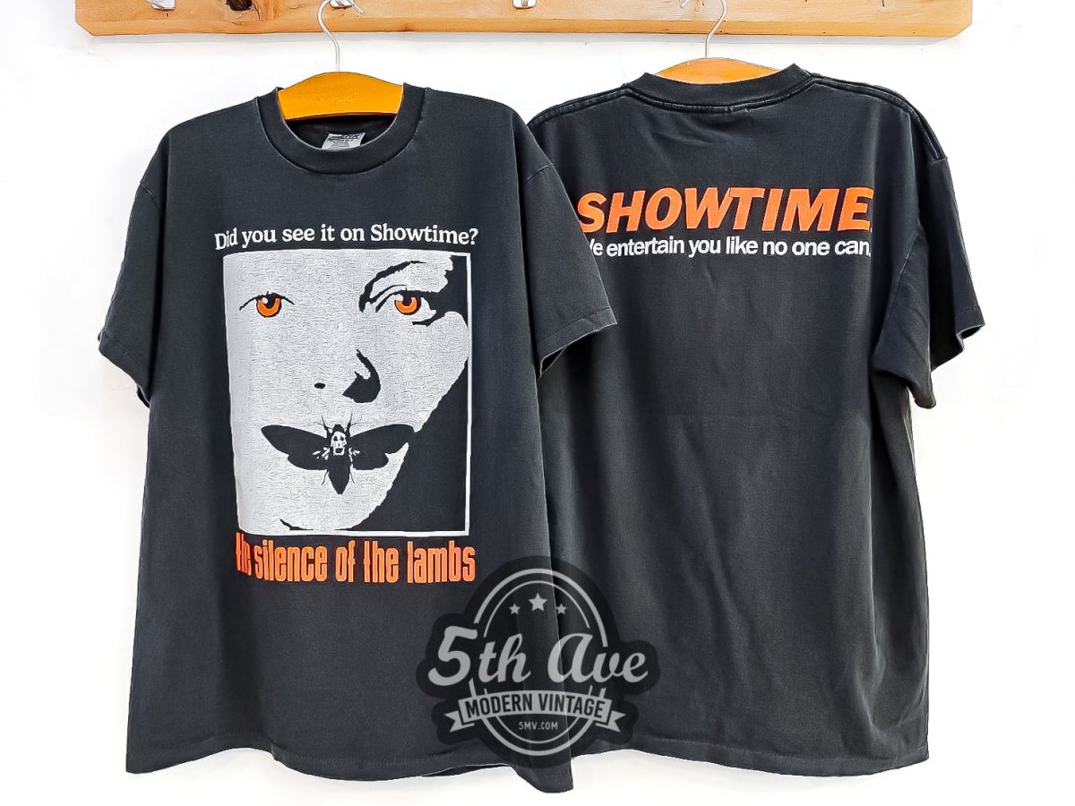 SHOWTIME 'The Silence of the Lambs' - Vintage Reprint Movie T-Shirt - Vintage Band Shirts