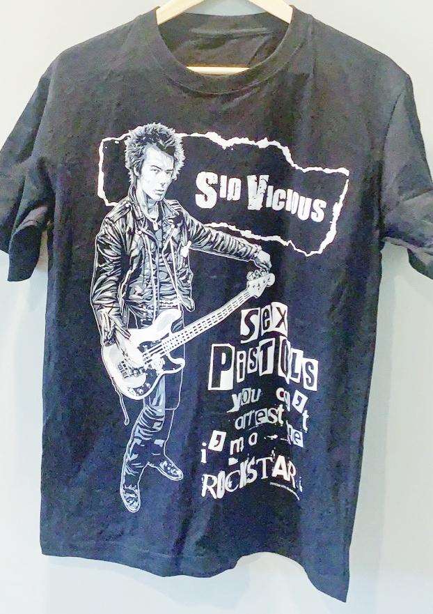 SID VICIOUS SEX PISTOLS MEN'S LARGE 100% Cotton New Vintage Band T Shirt - Vintage Band Shirts