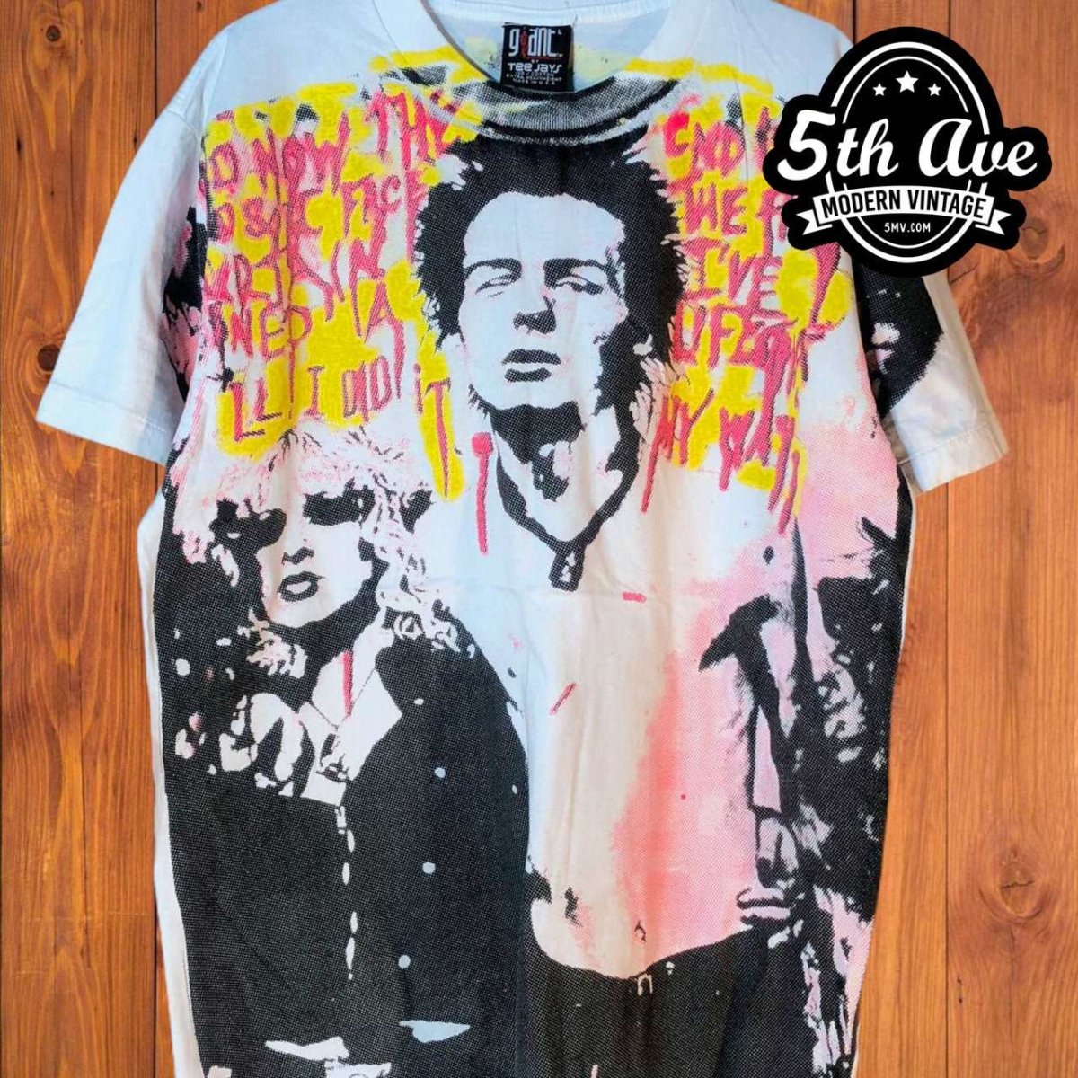 Sid Vicious Sex Pistols Sid & Nancy - AOP all over print New Vintage Band T shirt - Vintage Band Shirts