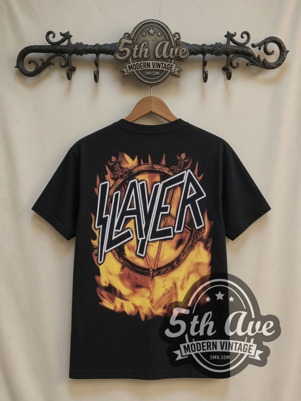 Slayer Winged Demon Sword All Over Print Tee | Vintage Reprint