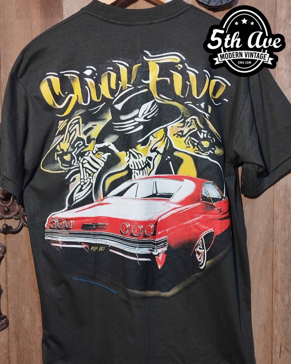 Slick Five - Rollin hard lowrider low rider car culture t shirt - Vintage Band Shirts