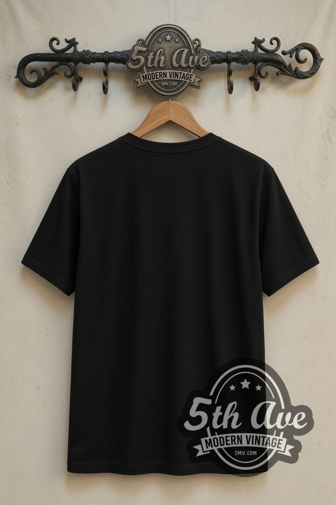 Plain black back of Slipknot Corey Taylor Live double stitched tee on rack