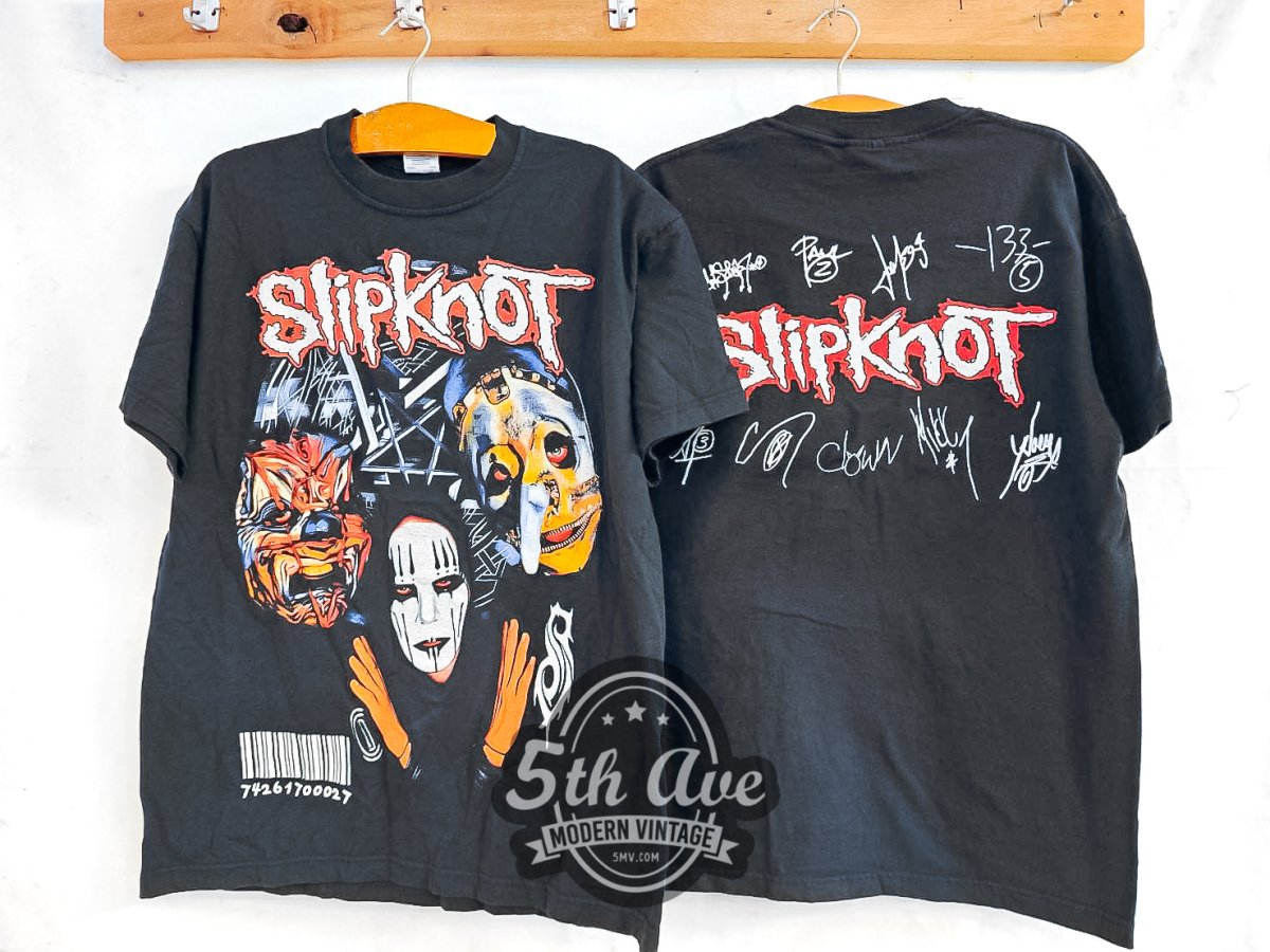 Slipknot "Nonagram" Members Signed - Vintage Reprint Band T-Shirt - Vintage Band Shirts