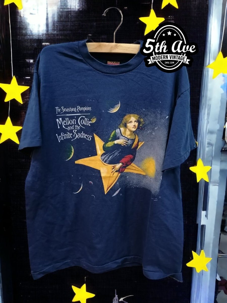 Smashing Pumpkins t shirt: Hand-Screened Mellon Collie Artwork and Sunset Design - Vintage Band Shirts