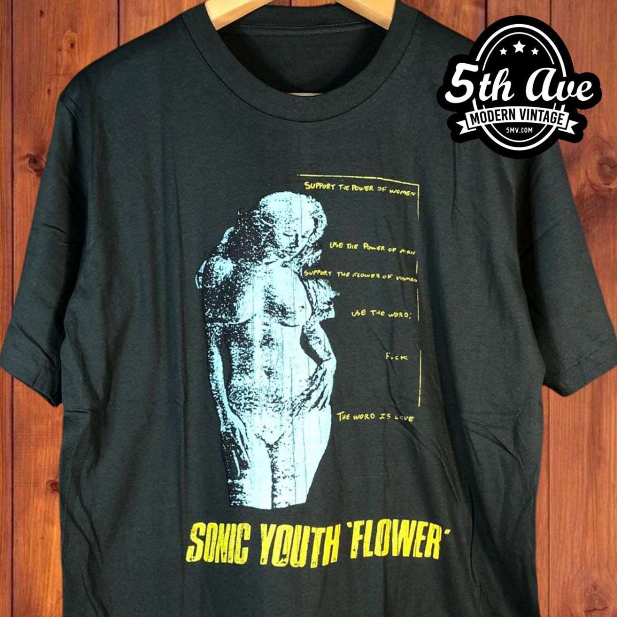 Sonic Youth Flower - New Vintage Band T shirt - Vintage Band Shirts