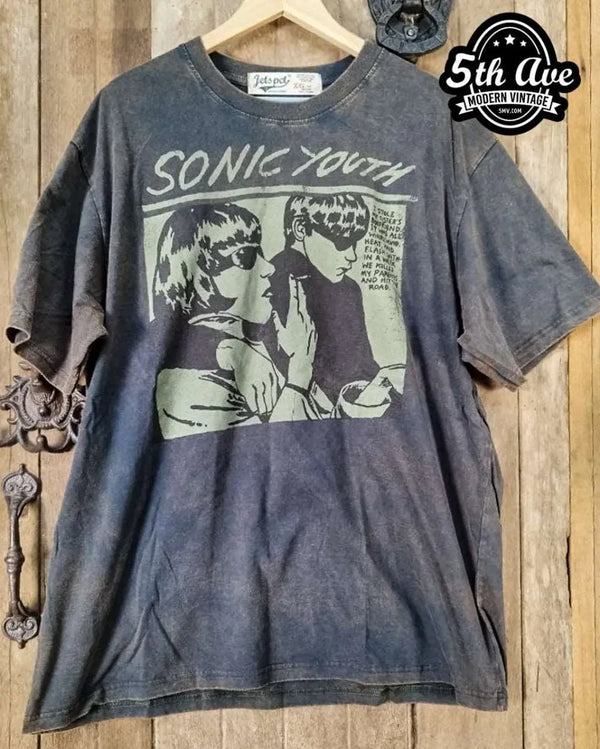ミュージシャン vintage 90s SONIC YOUTH GOO t shirts Sonic Youth band t-shirt indie rock vintage 90s retro music