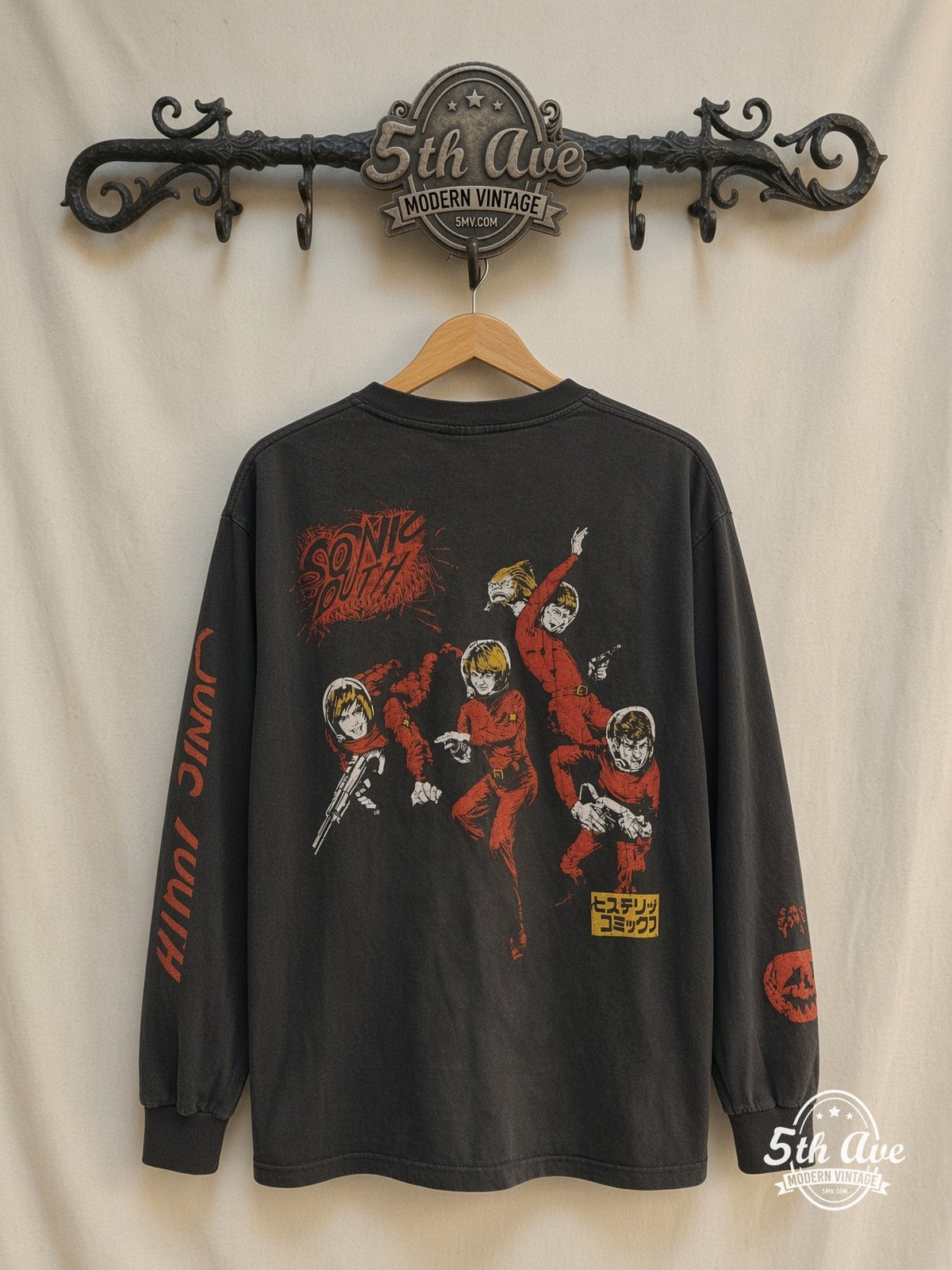 Sonic Youth Goo / Noisy Band from N.Y.C. Long Sleeve vintage t-shirt back on rack