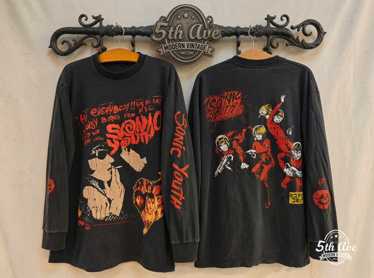 Sonic Youth Hi Everybody vintage band t-shirt on rack