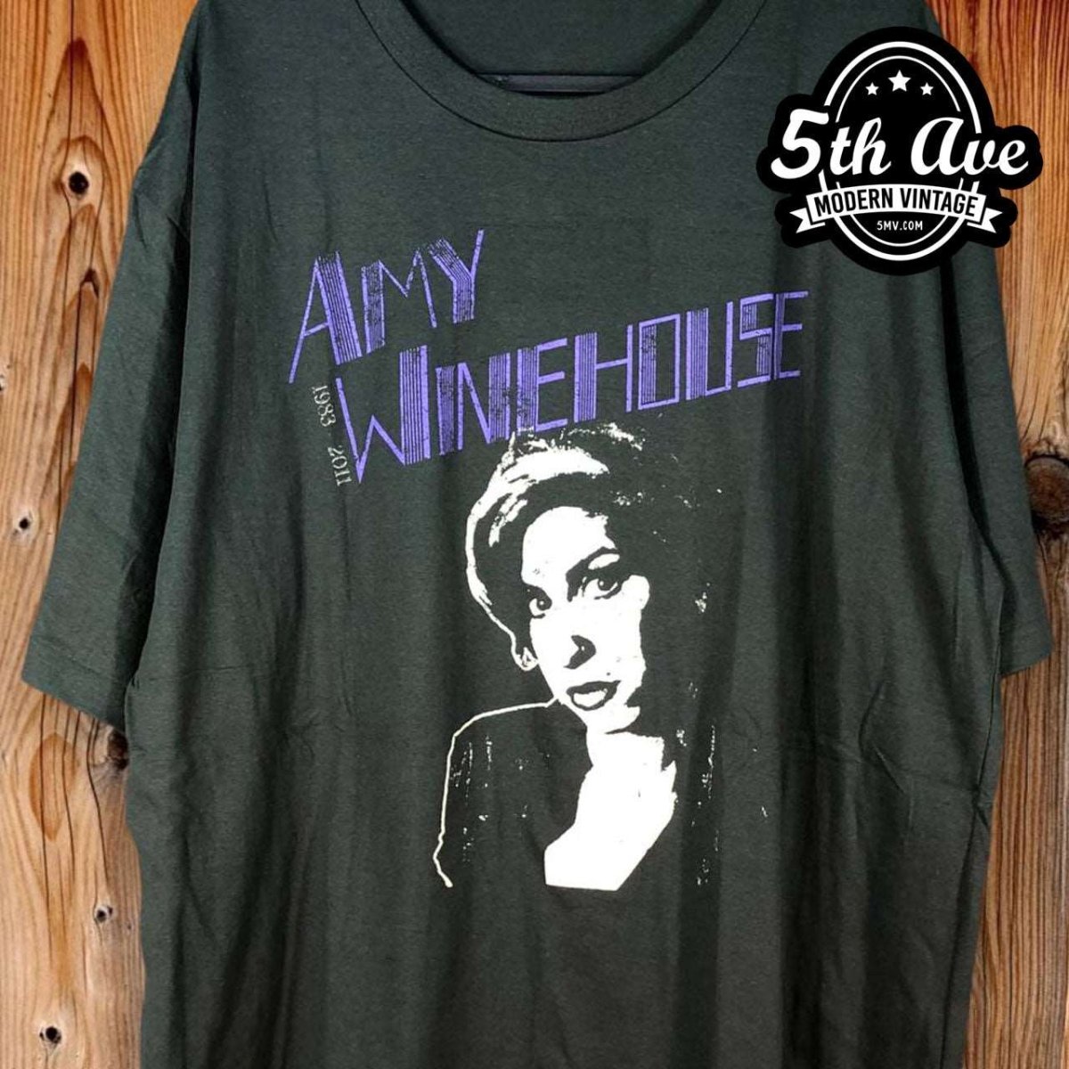 Soulful Serenade: The Amy Winehouse Single Stitch Short Sleeve Crew Neck t shirt - Vintage Band Shirts