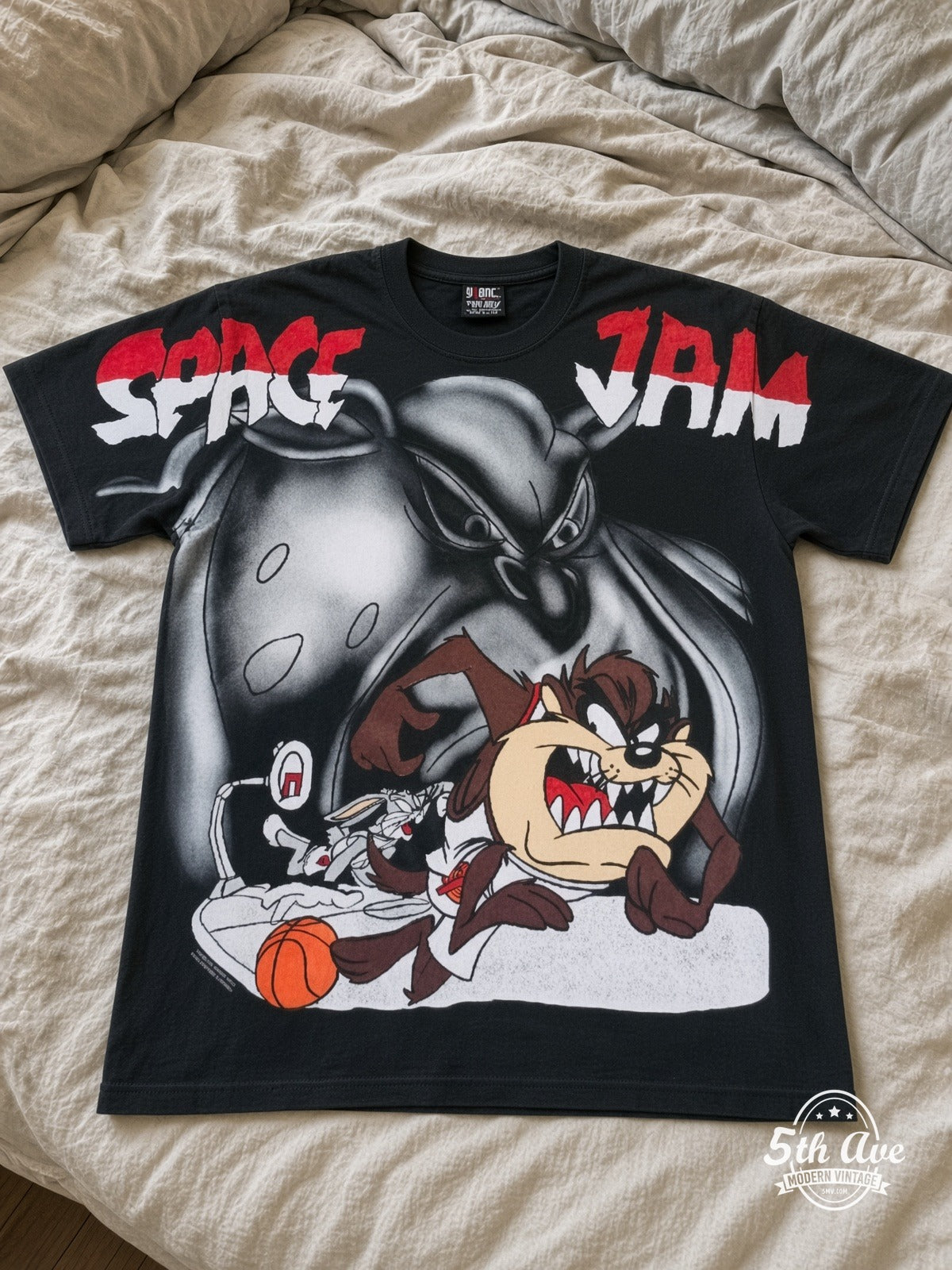 Space Jam Space Jam Taz Monstar vintage tee laid on bed