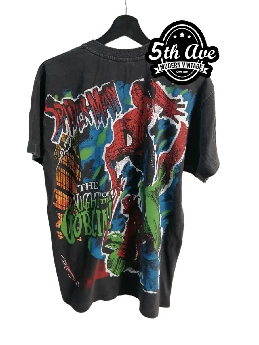 Spiderman The Night Of The Goblin - Vintage Band Shirts