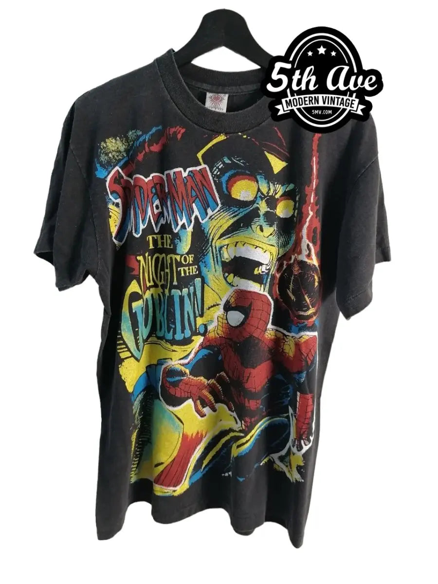 Spiderman The Night Of The Goblin - Vintage Band Shirts