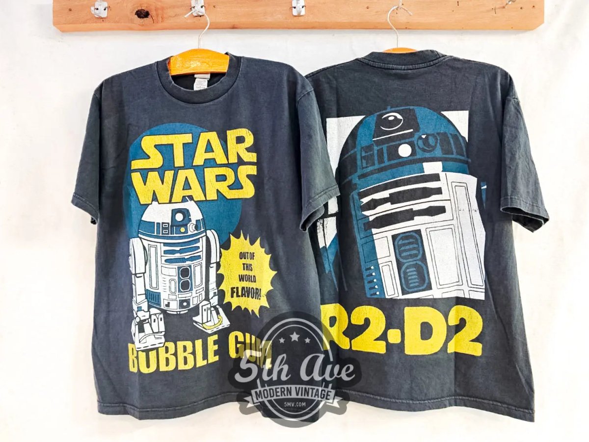 Star Wars Bubble Gum R2 - D2 - New Vintage Movie T shirt - Vintage Band Shirts