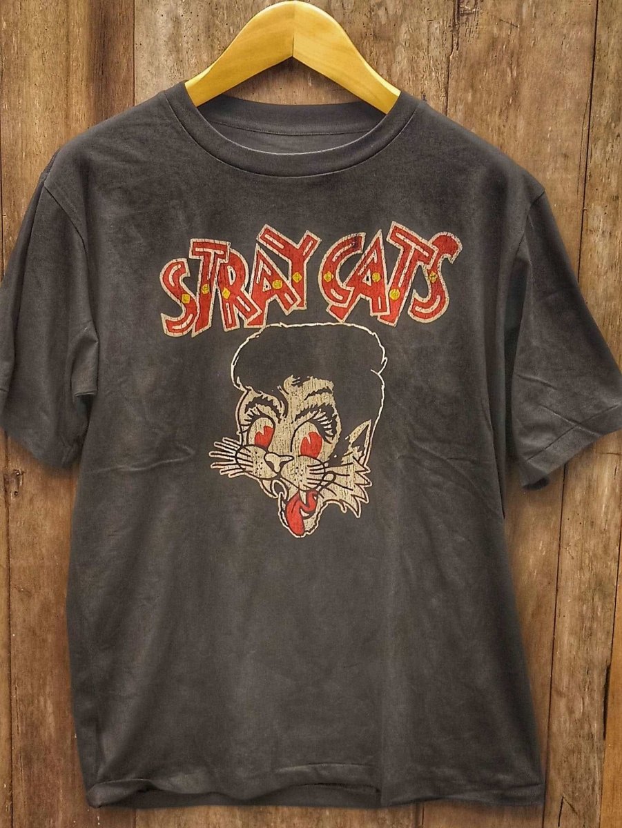 STRAY CATS 100% Cotton New Vintage Band T Shirt - Vintage STRAY CATS 100% Cotton New Vintage Band T Shirt - Vintage