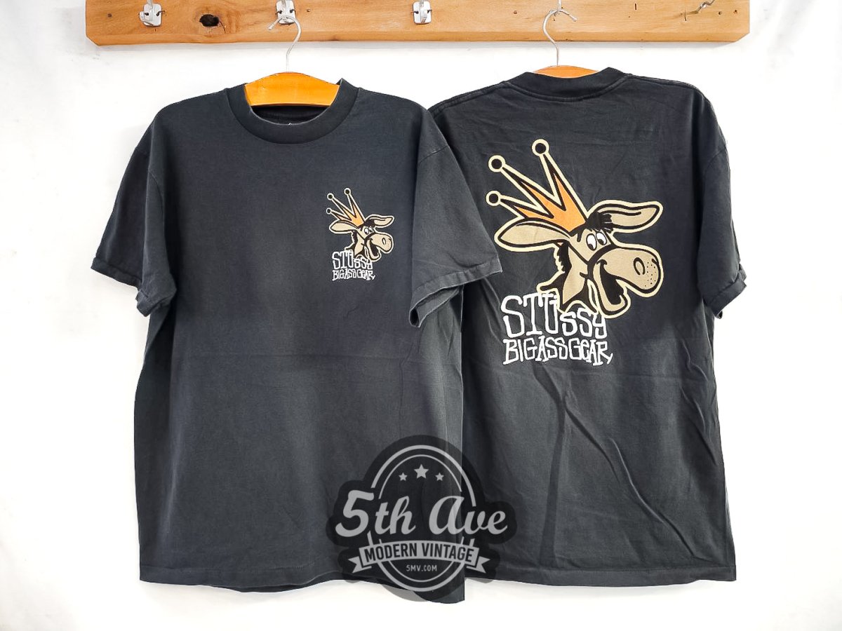 Stüssy 'Big Ass Gear' - Vintage Reprint T-Shirt - Vintage Band Shirts