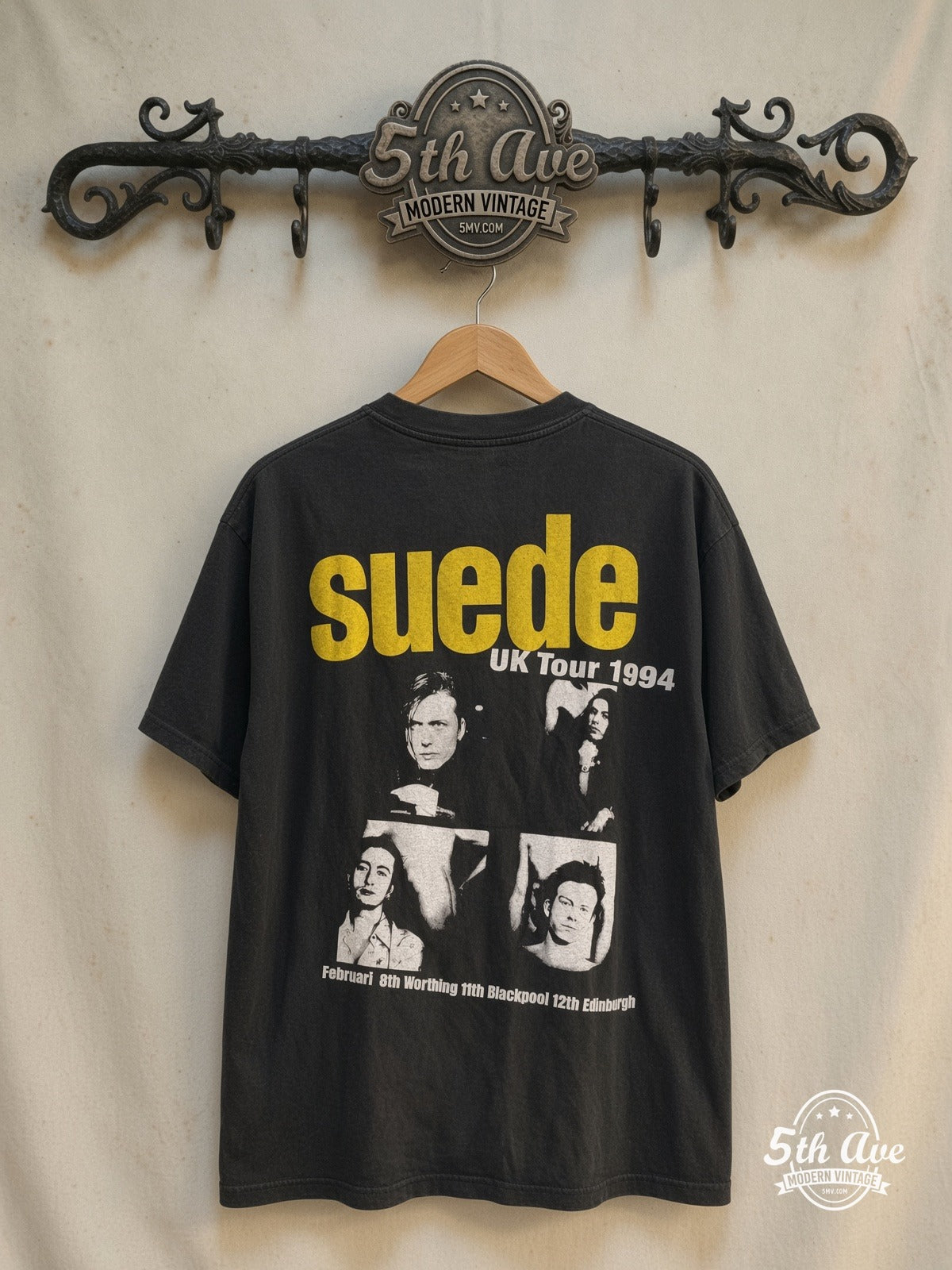 Suede UK Tour 1994 Kiss Photo vintage t-shirt back on rack