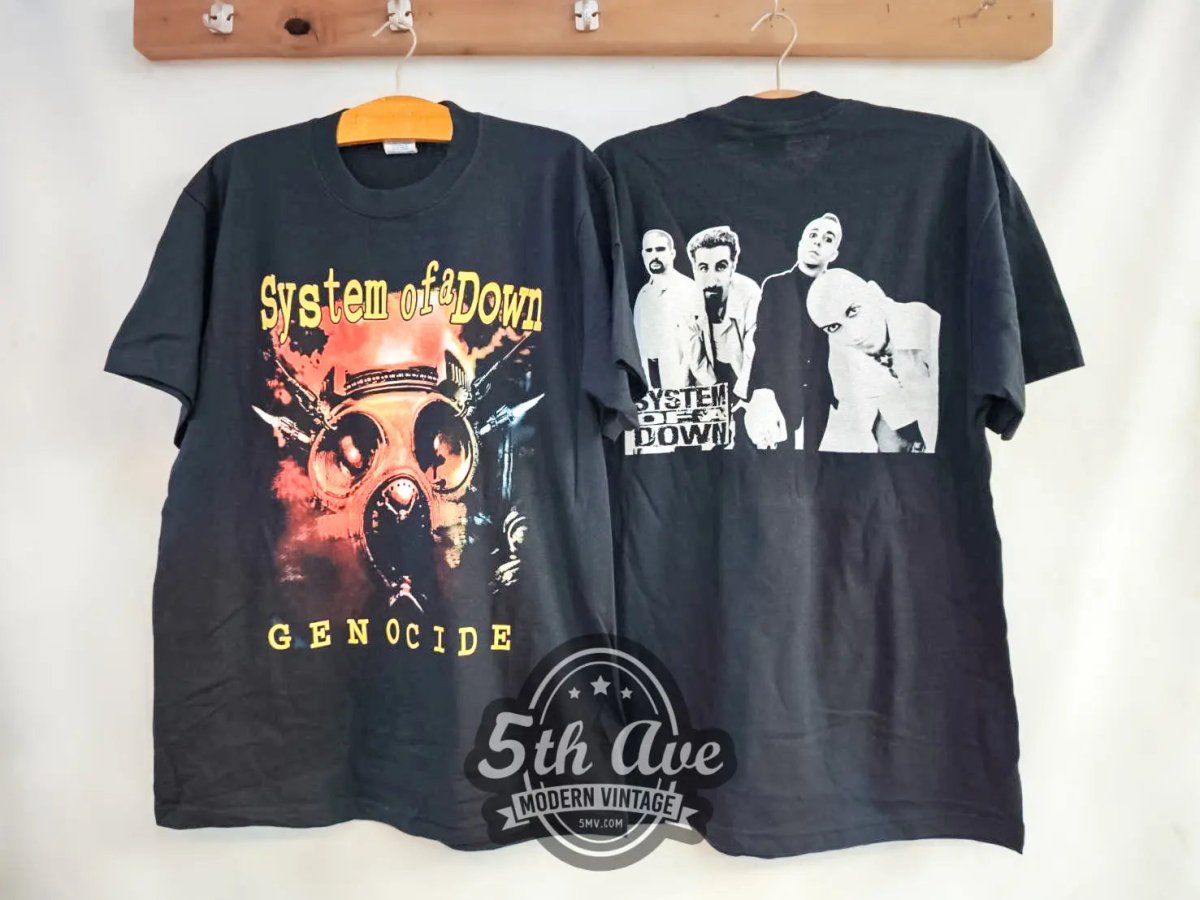 System of a Down Genocide - New Vintage Band T shirt - Vintage Band Shirts