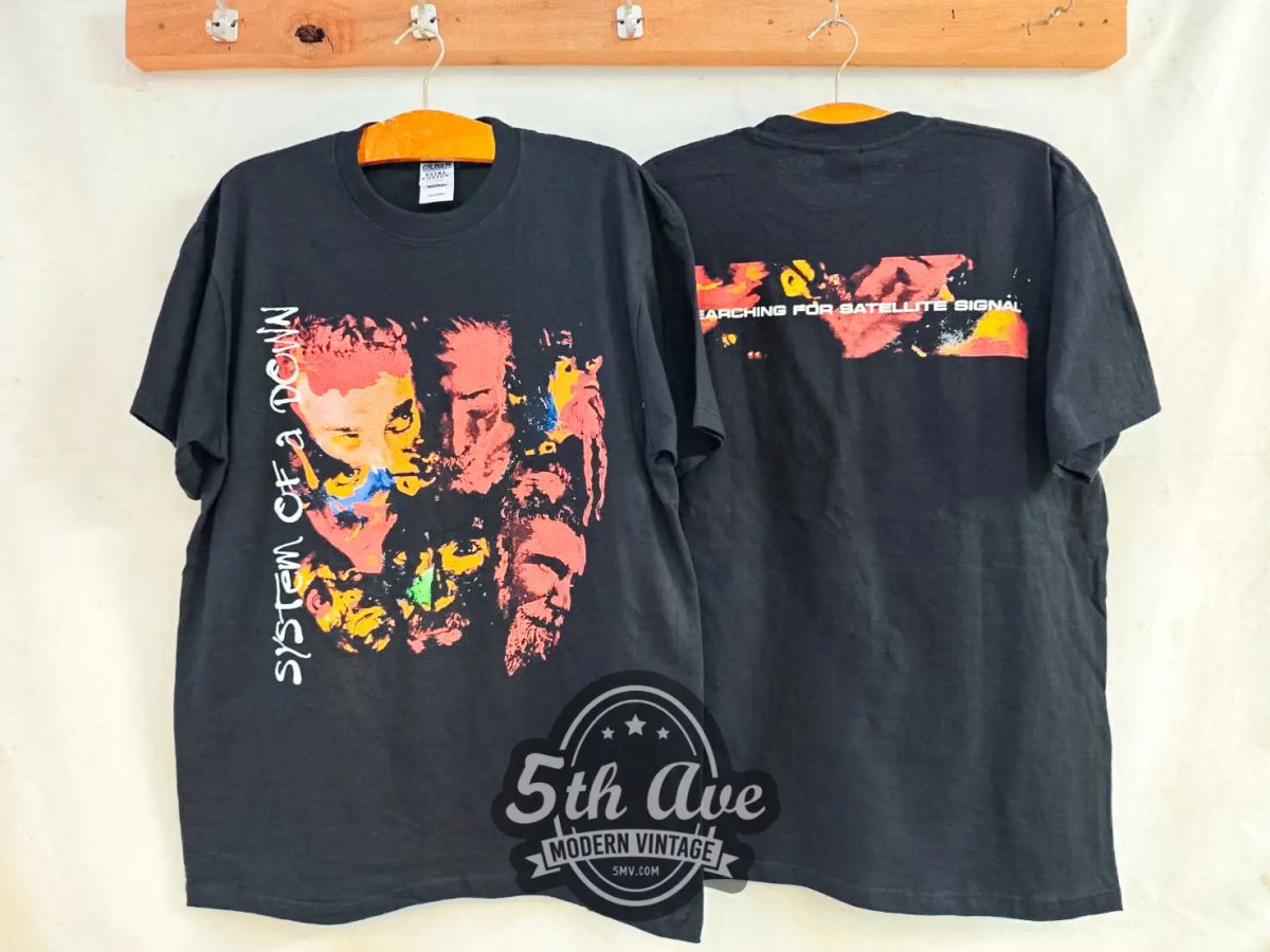 System of a Down Searching For A Satellite Signal - New Vintage Band T shirt - Vintage Band Shirts