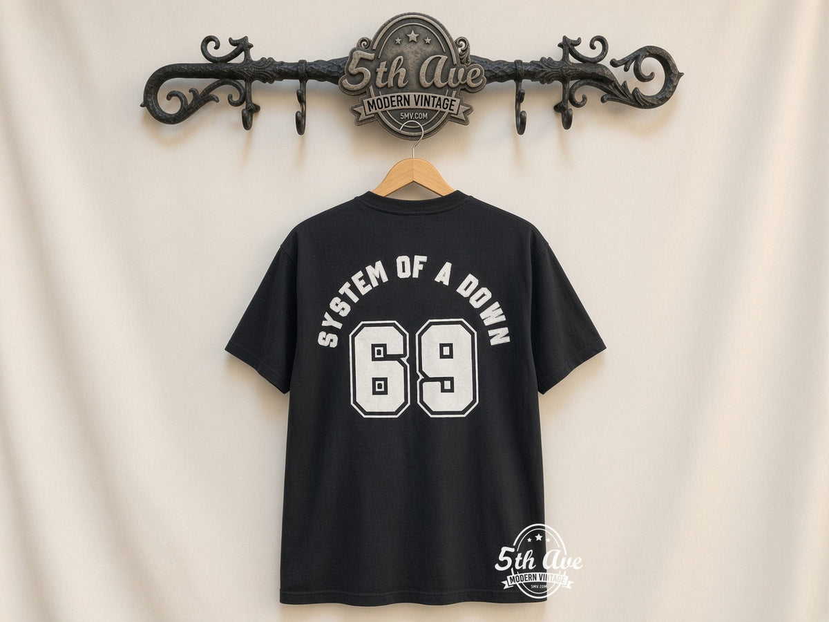 System of a Down – Sixty-Ninth – Vintage Band T-Shirt vintage tee on 5th Ave cream rack — back