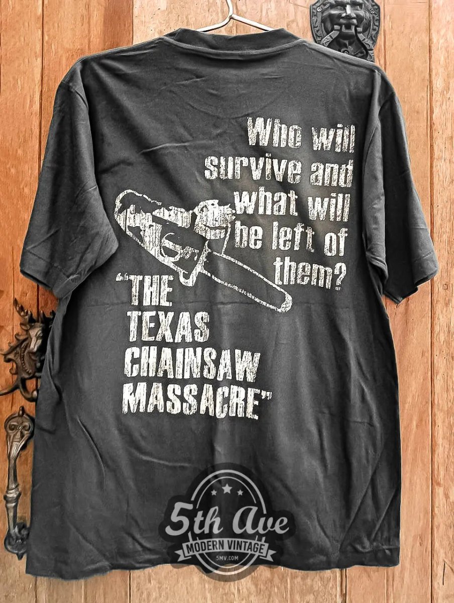 Texas Chainsaw Massacre The Leatherface - Vintage Reprint Movie T-Shirt - Vintage Band Shirts