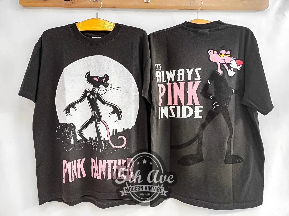 The Pink Panther Its Always Pink Inside - Vintage Reprint Animation T-Shirt - Vintage Band Shirts