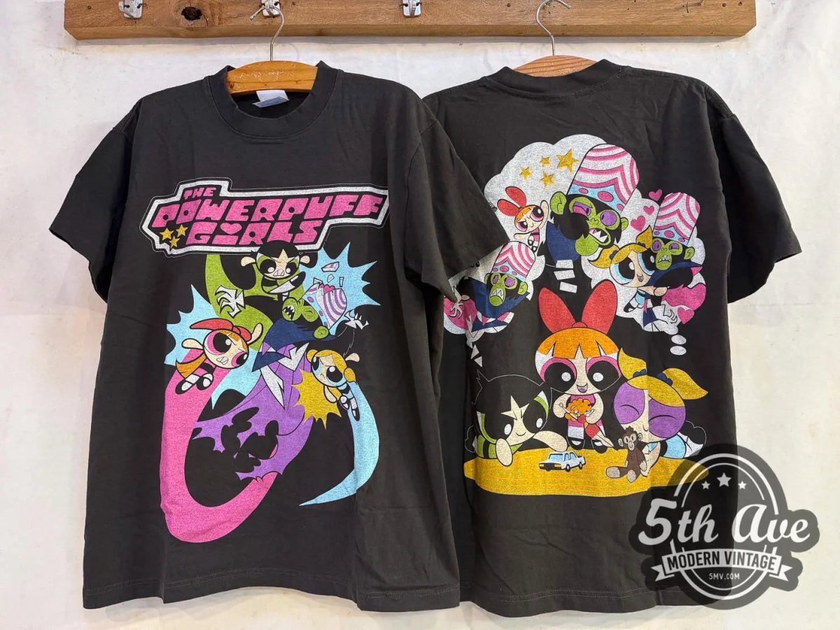 The Powerpuff Girls vs Mojo Jojo - New Vintage Animation T shirt - Vintage Band Shirts