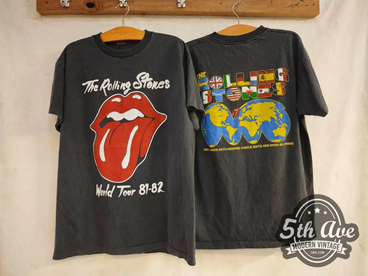 The Rolling Stones World Tour 1981 - 1982 - New Vintage Band T shirt - Vintage Band Shirts