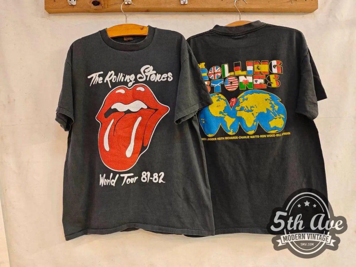 The Rolling Stones World Tour 1981 - 1982 - New Vintage Band T shirt - Vintage Band Shirts