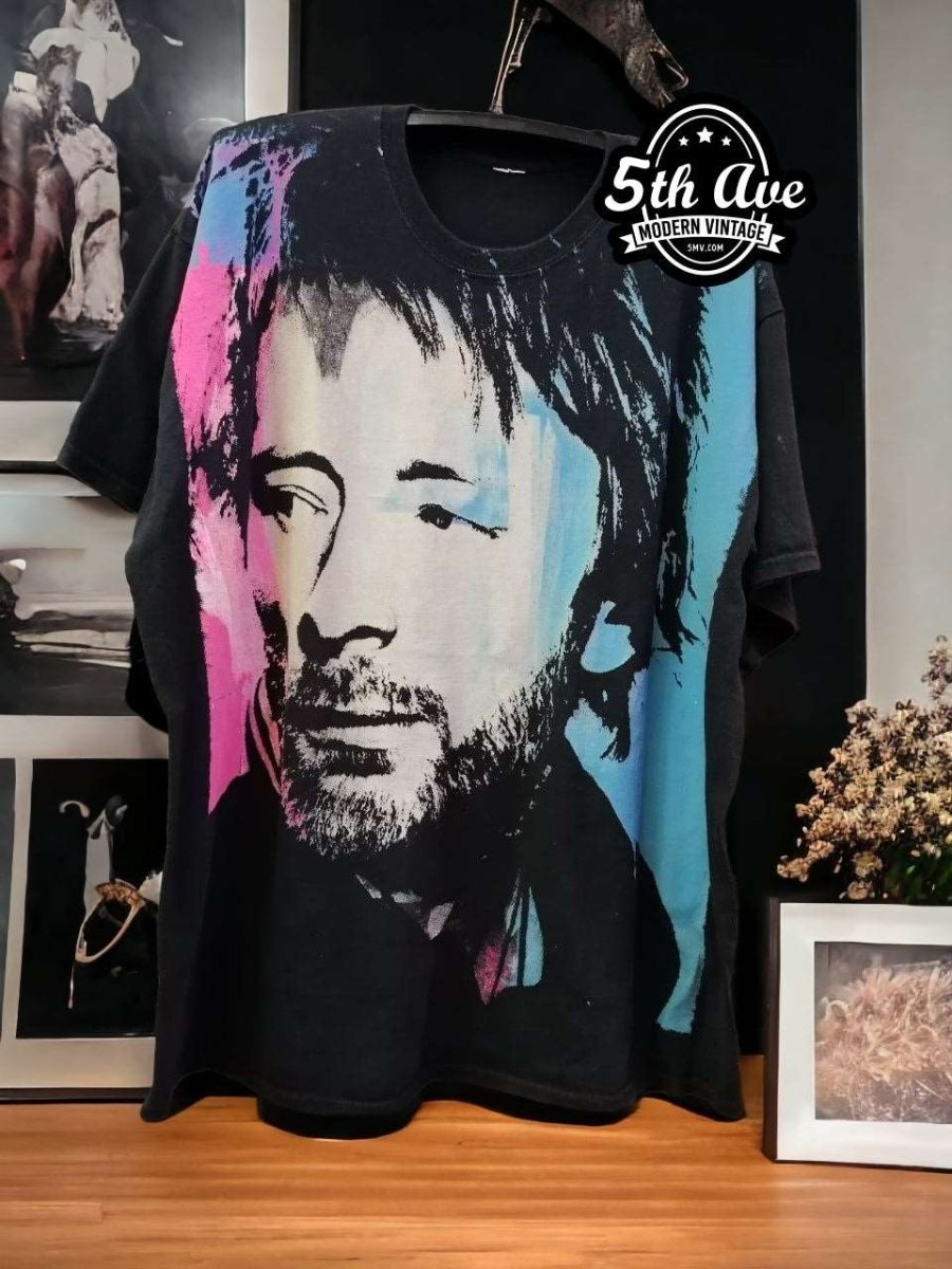 Thom Yorke All over print single stitch t shirt - Vintage Band Shirts