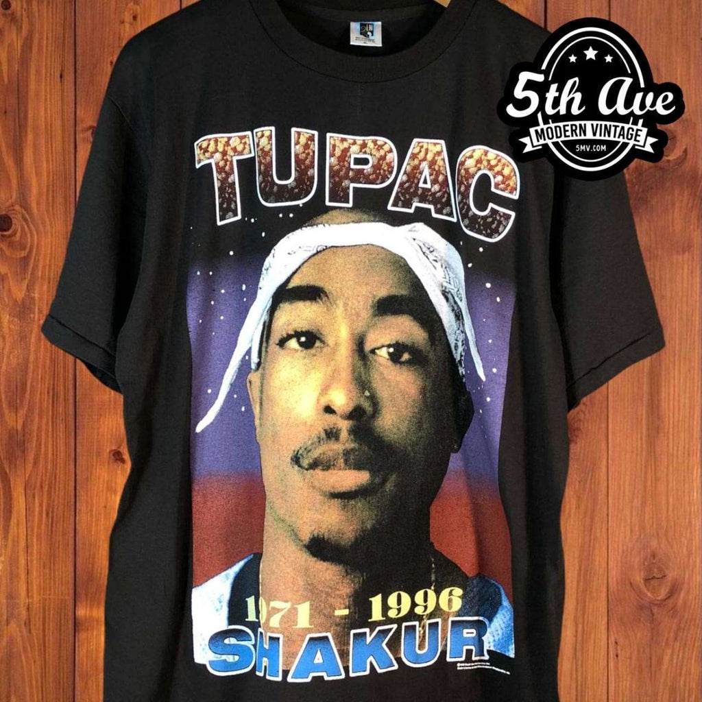 Tupac Shakur Against All Odds - New Vintage T shirt - Vintage Band Shirts