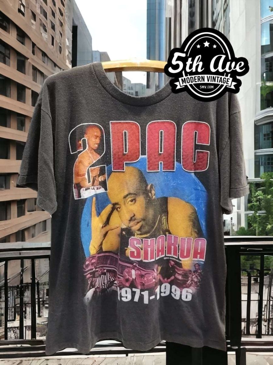 Tupac Shakur: Legacy & Lyrics Commemorative Crewneck Tee - Vintage Band Shirts