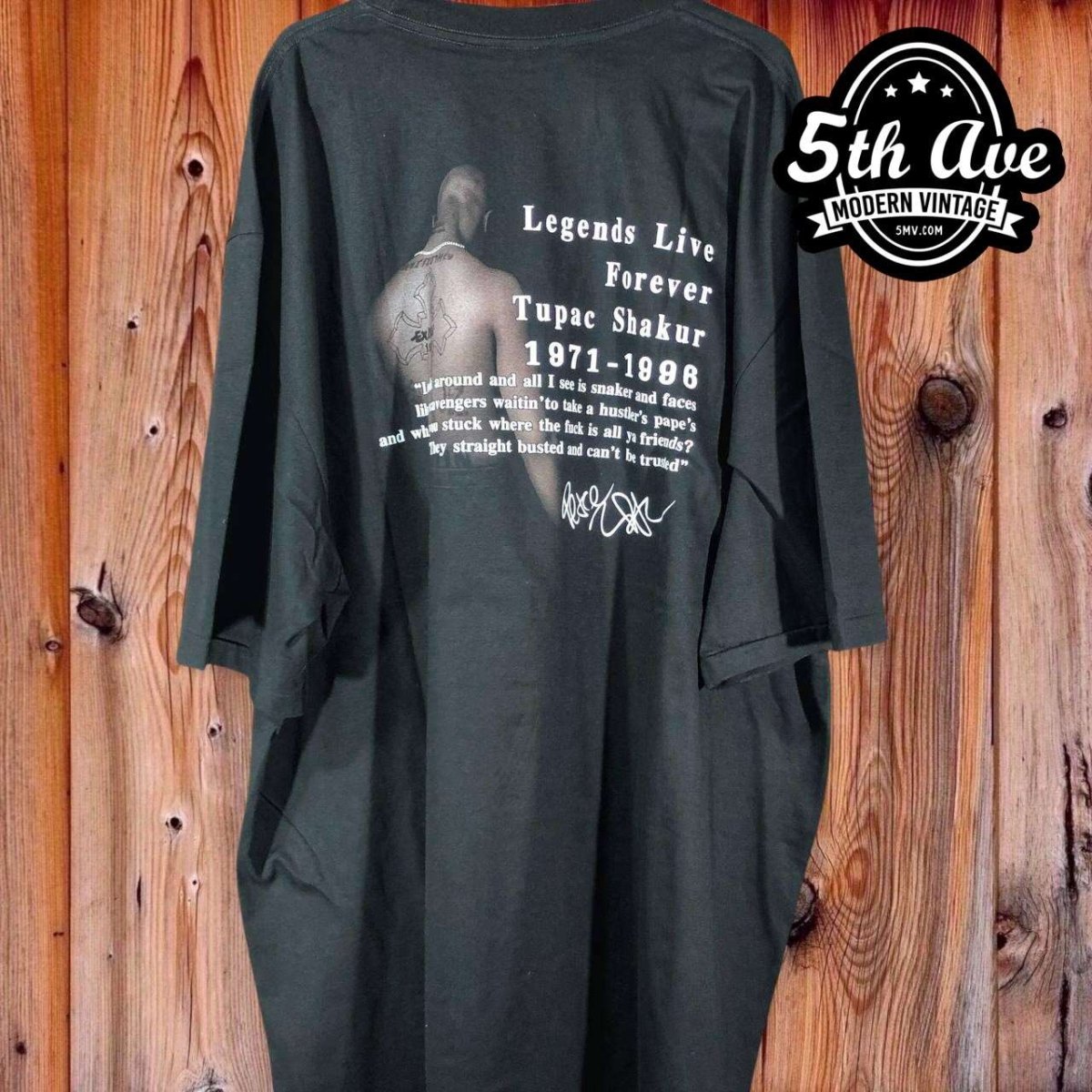 Tupac Shakur Legends Live Forever - New Vintage Band T shirt - Vintage Band Shirts