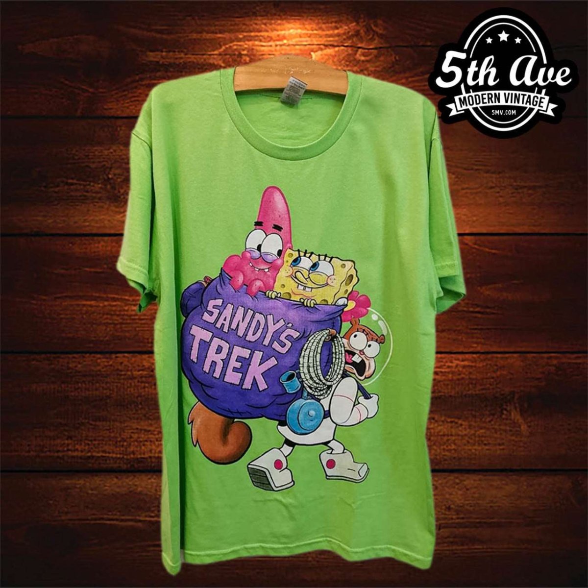 Underwater Adventures: SpongeBob and Sandy's Trek t shirt - Vintage Band Shirts