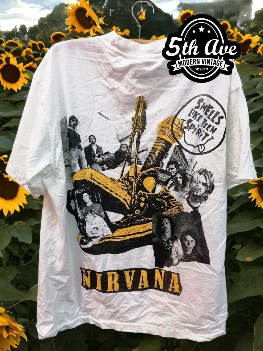 Vintage Nirvana Bootleg Tee: Smells Like Teen Spirit - Vintage Band Shirts