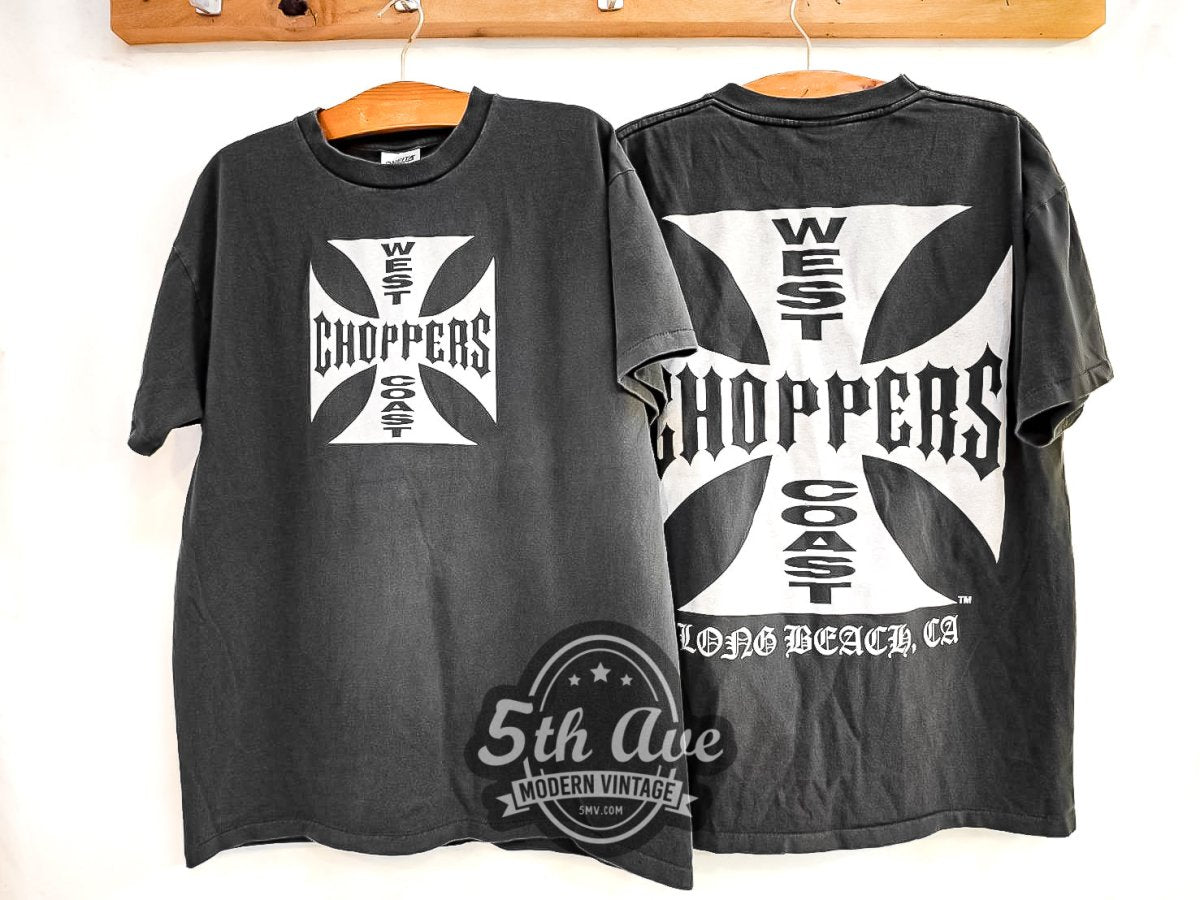 West Coast Choppers Long Beach, CA - Vintage Reprint T-Shirt - Vintage Band Shirts