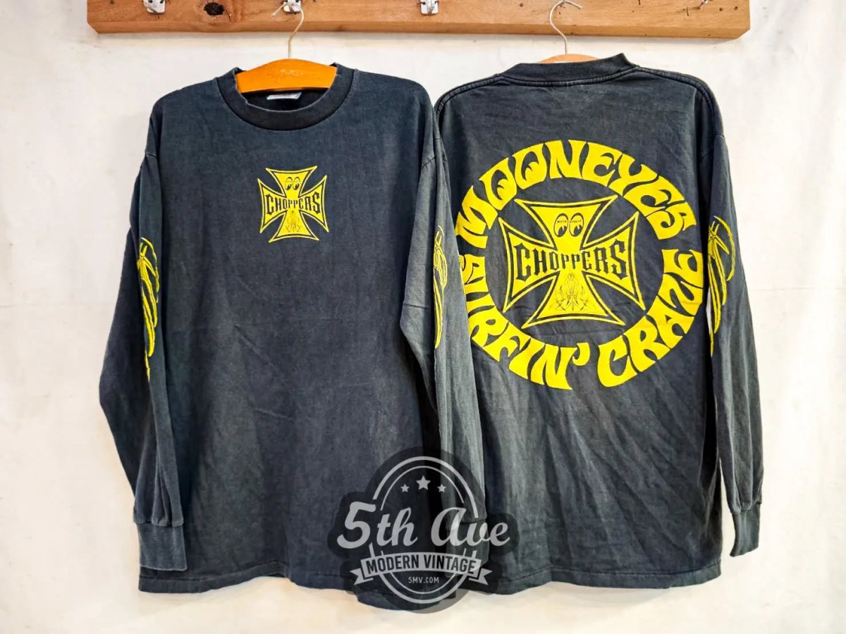 West Coast Choppers MoonEyes Surfin Craze - New Vintage Long Sleeve T shirt - Vintage Band Shirts