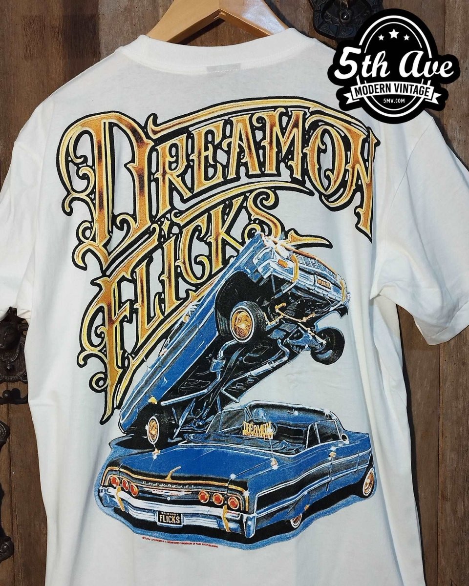 White-on-White Lowrider Dreams Tee - Vintage Band Shirts