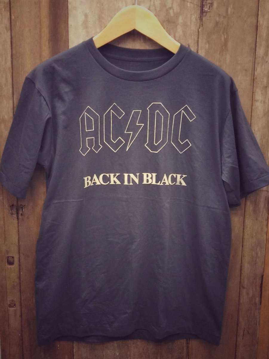 AC/DC Vintage Back in Black t shirt - Vintage Band Shirts