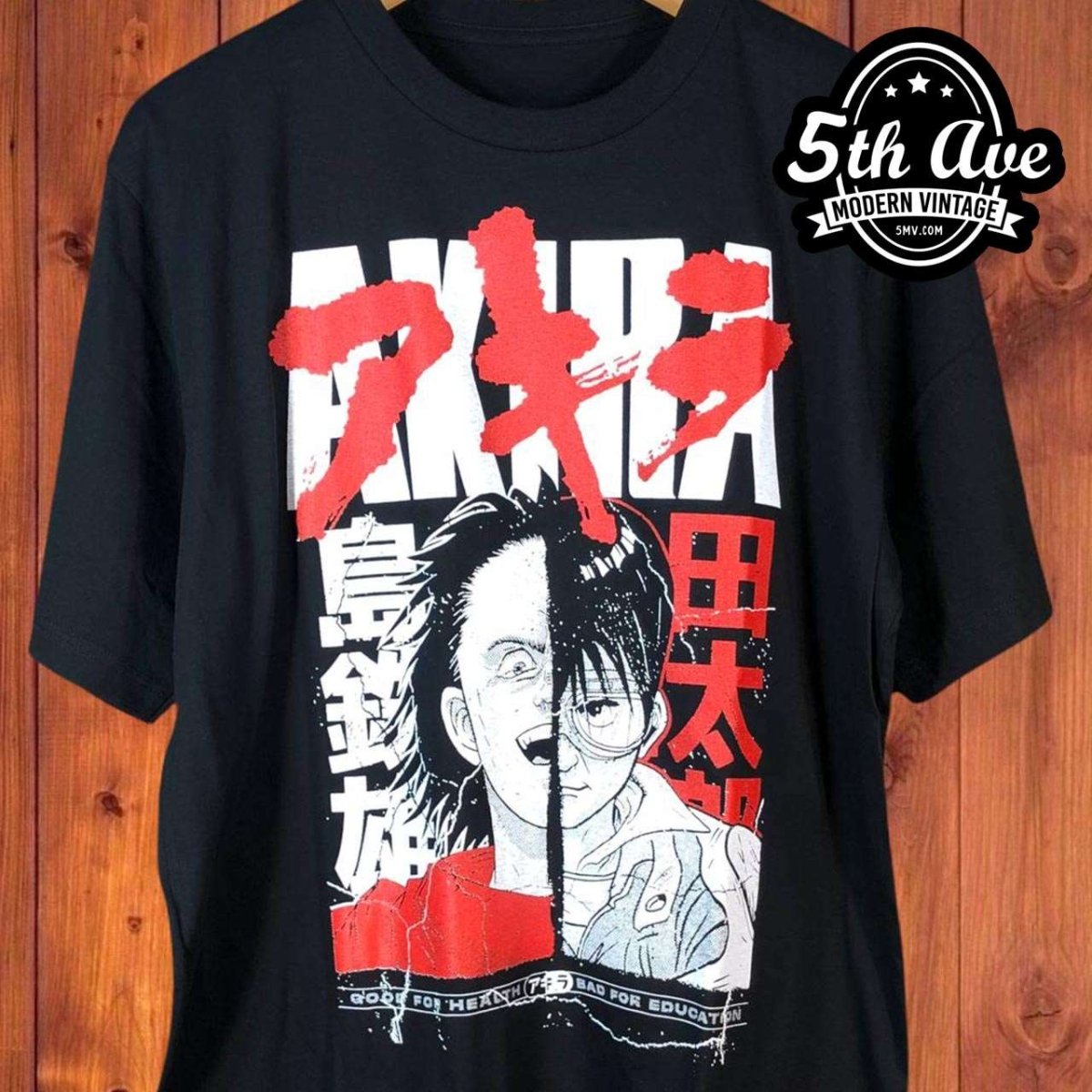 Akira Shotaro Kaneda and Tetsuo Shima - New Vintage Anime T shirt - Vintage Band Shirts