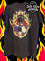 Betty Boop Motorcycle Babe Flame Circle Distressed T-Shirt - Vintage Band Shirts