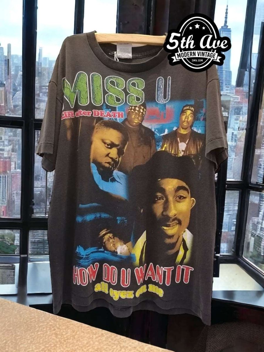 Biggie Tupac Collaboration Bootleg t shirt - Vintage Band Shirts