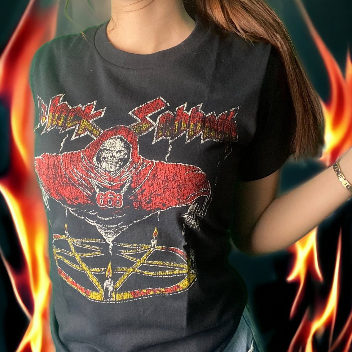 Black Sabbath World Tour Captain Boot T Shirt - Vintage Band Shirts